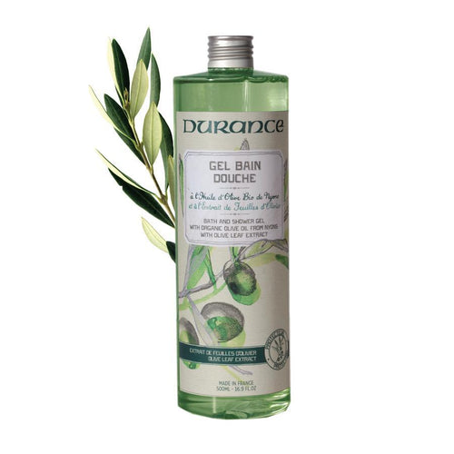 Luxury shower gel olive green by Durance