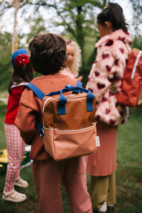 Kids Small Backpack - Brown and Blue
