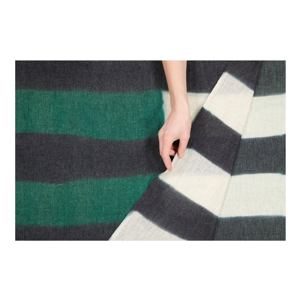 Merino Scarf DEODAT - Green & Black