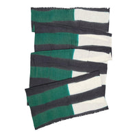 Merino Scarf DEODAT - Green & Black