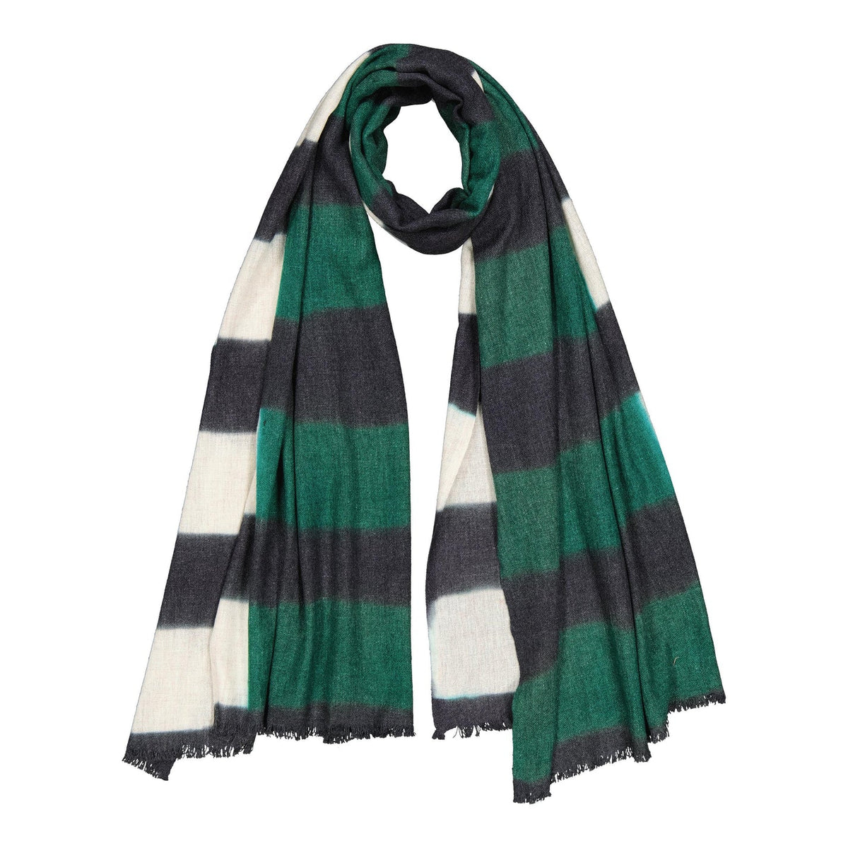 Merino Scarf DEODAT - Green & Black
