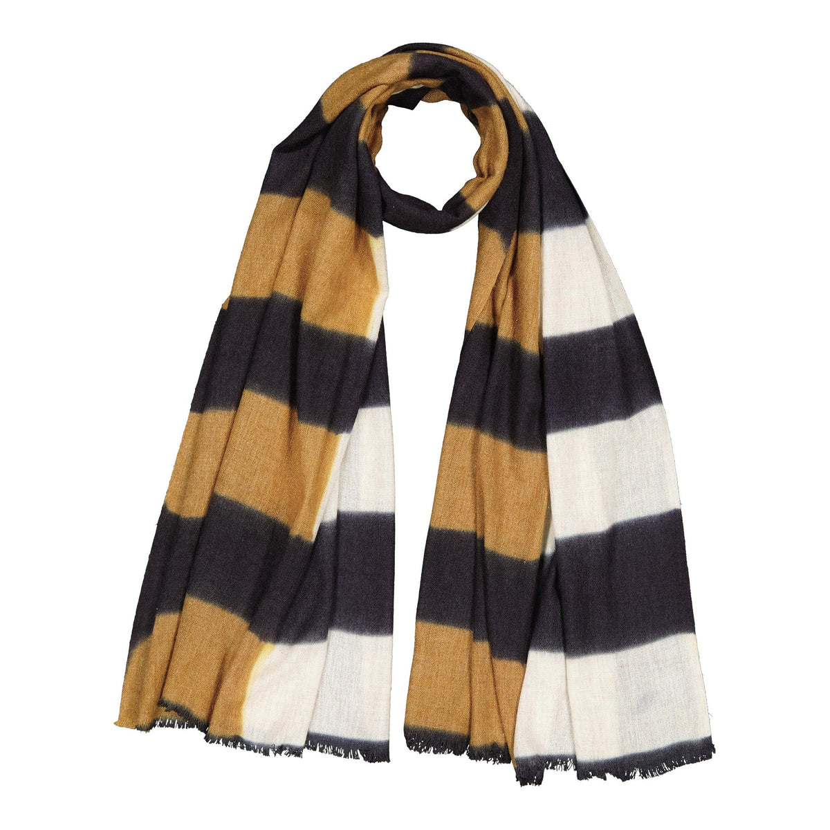 Merino Scarf DEODAT - Gold & Black