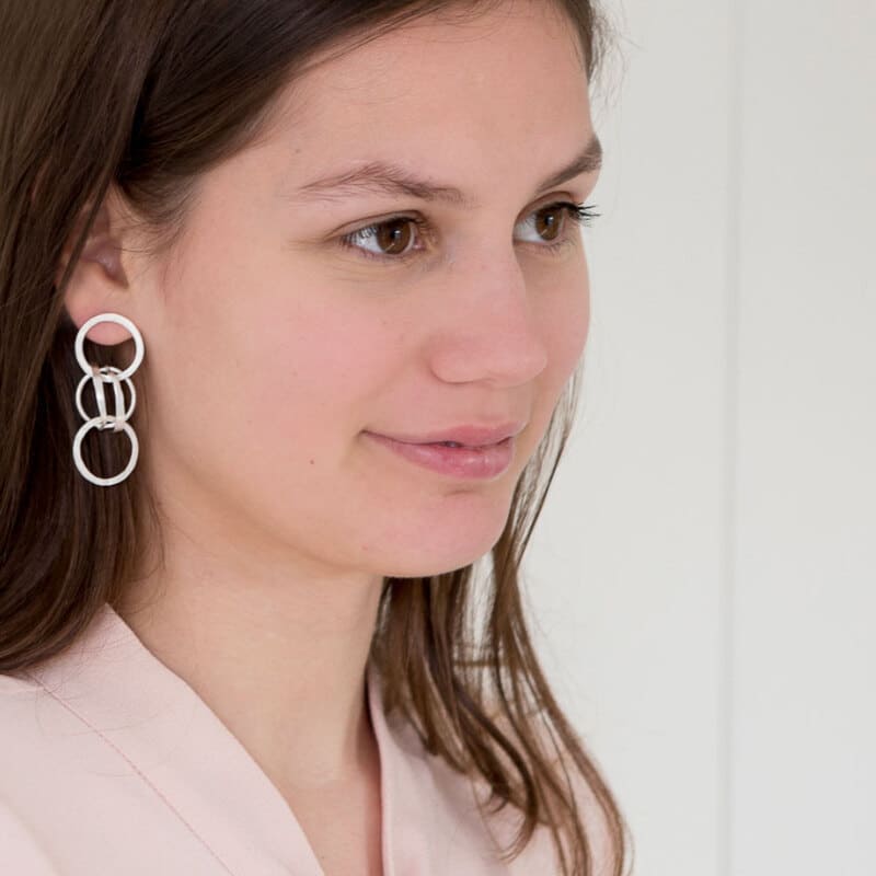 Day into Night Earrings Silver
