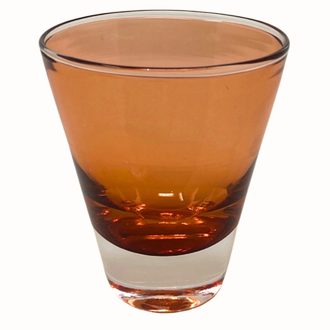 Clear Conical Glass Anise Peach