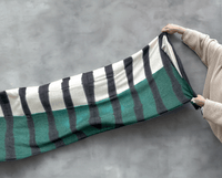 Merino Scarf DEODAT - Green & Black