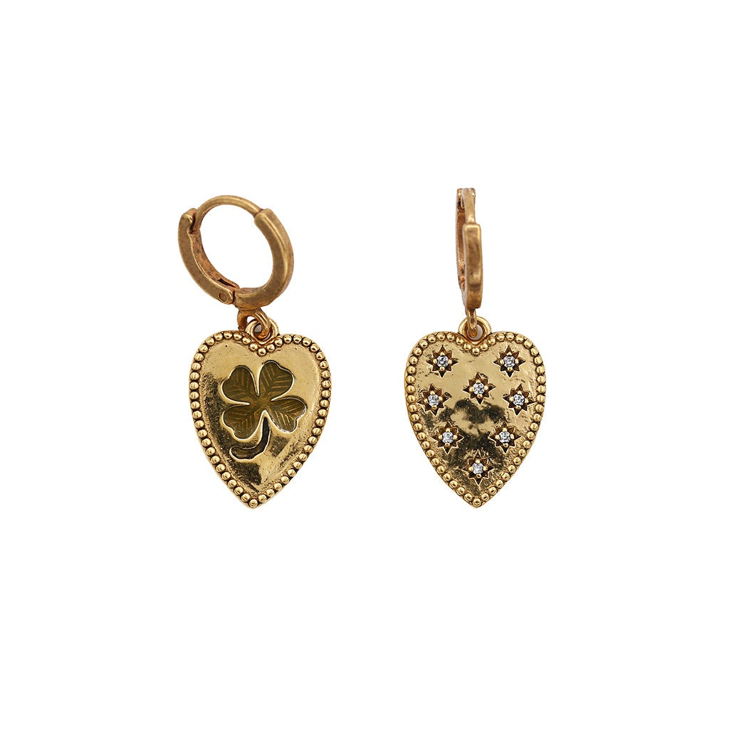Sacha Clover Rhinestone Earrings