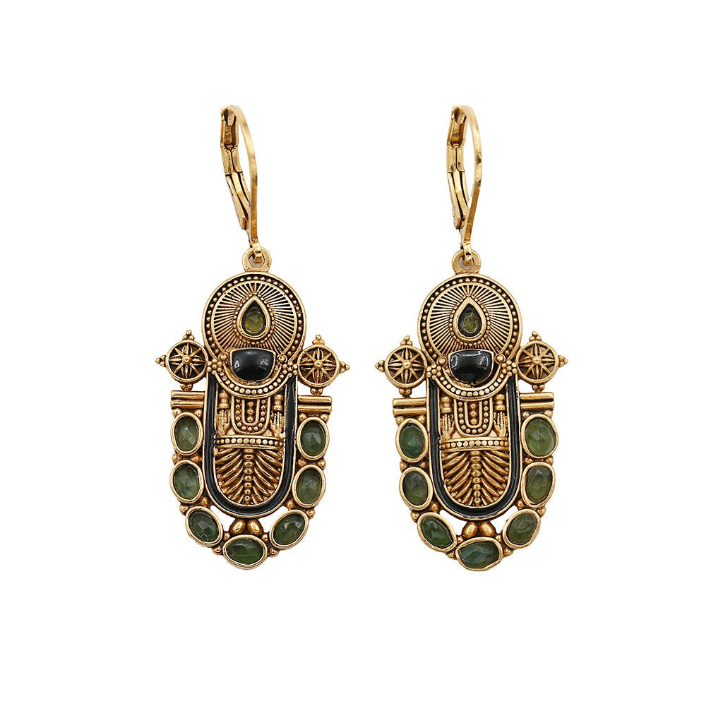 Zana Large Earrings - Serpentine