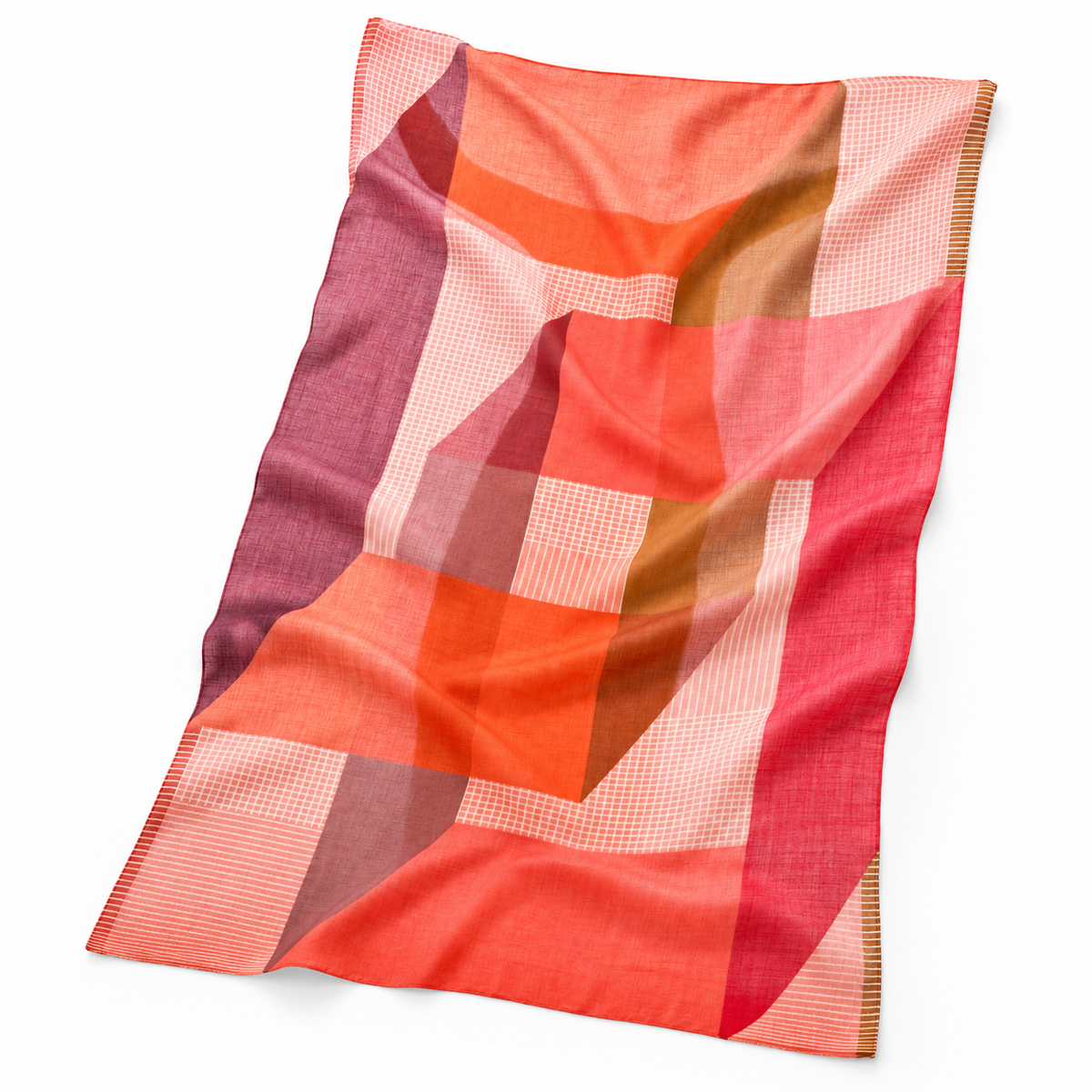 Vibrant Rose Wood Scarf