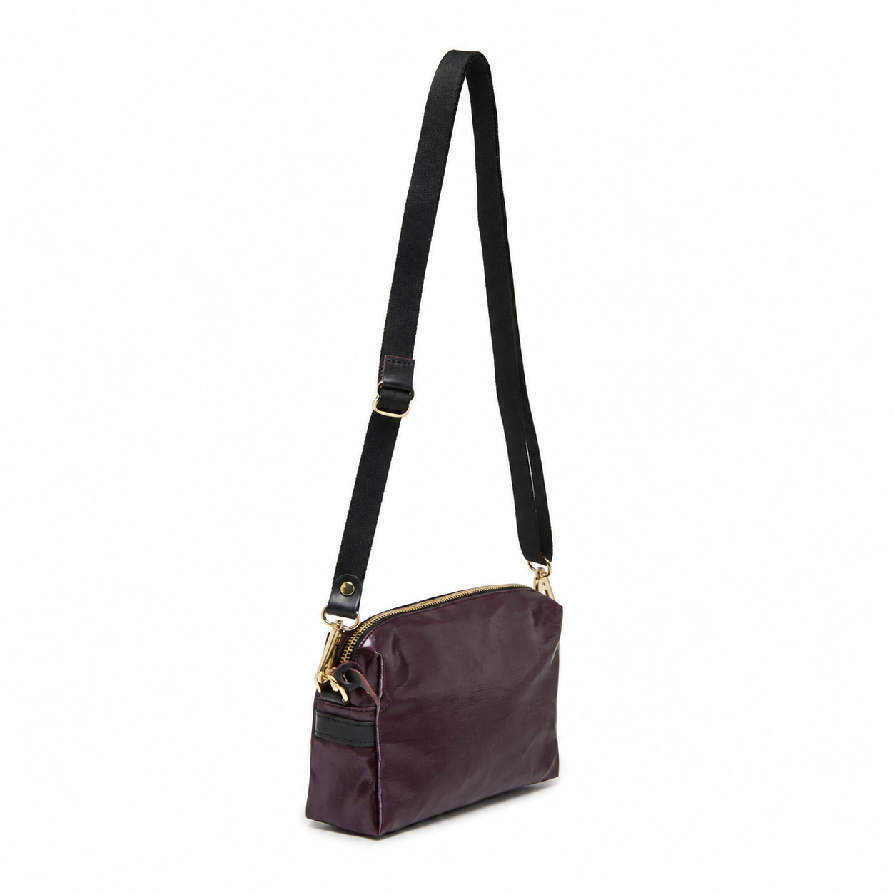 Mini Linen Crossbody Bag - Wine