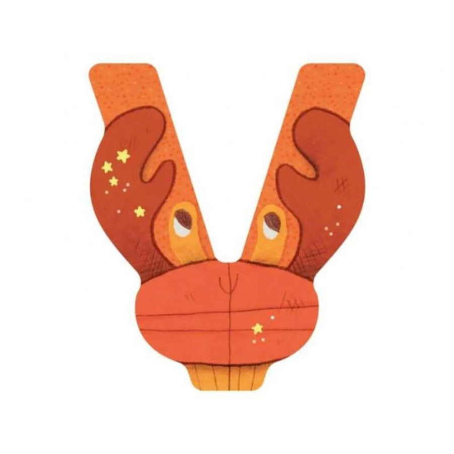 Wooden Letter V Orange