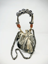 Crossbody Gaia Bag Medium Navy and Grey