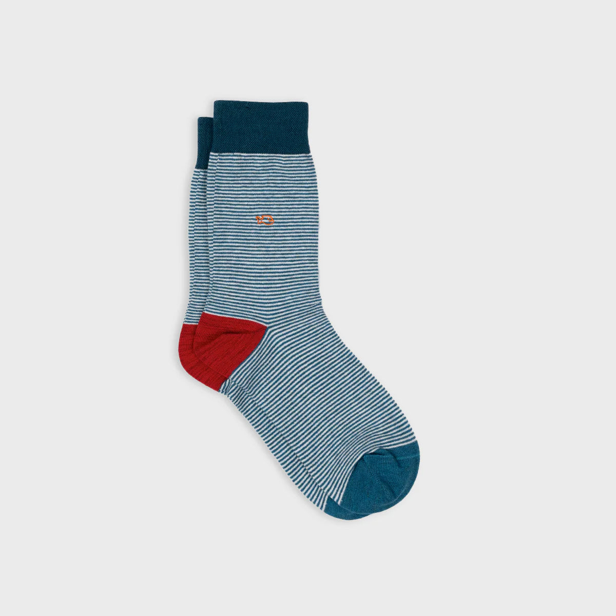 Cotton Socks Blue Green Stripe