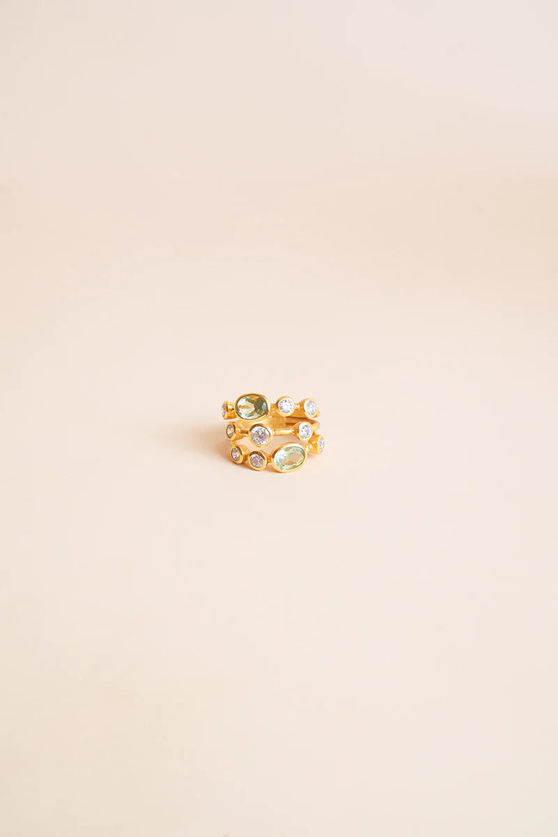 Radzi Ring Green Amethyst