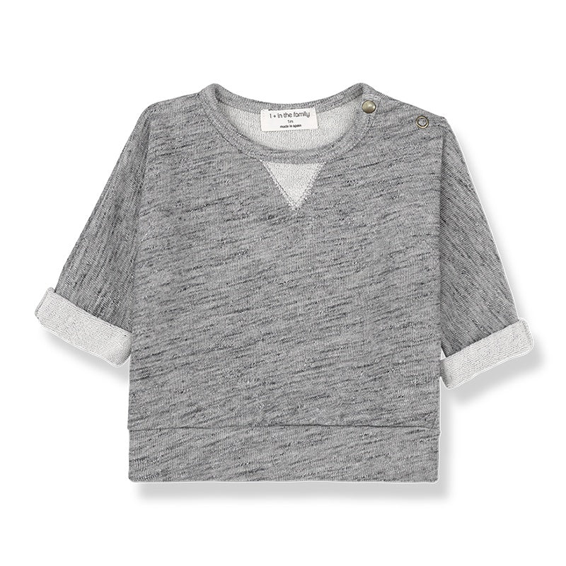 Organic cotton grey baby sweatshirt
