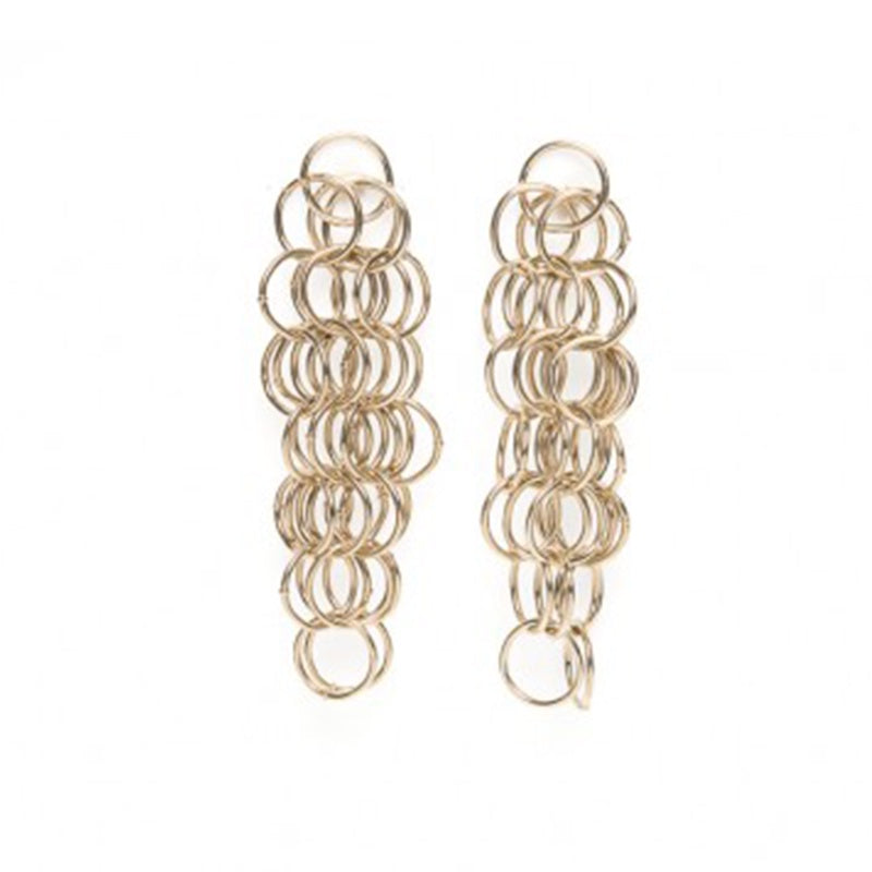 Les Basique XL Chainmail Earrings Gold