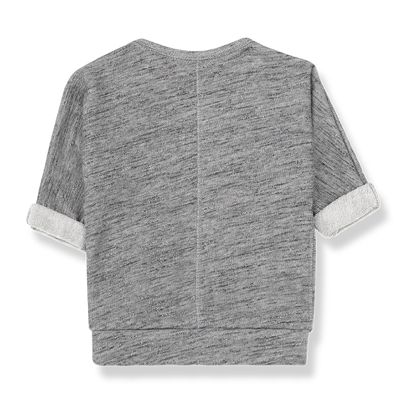 Back view of grey top for baby