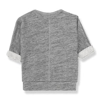 Back view of grey top for baby