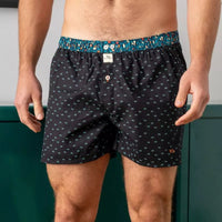 Cotton Boxer Shorts in Black