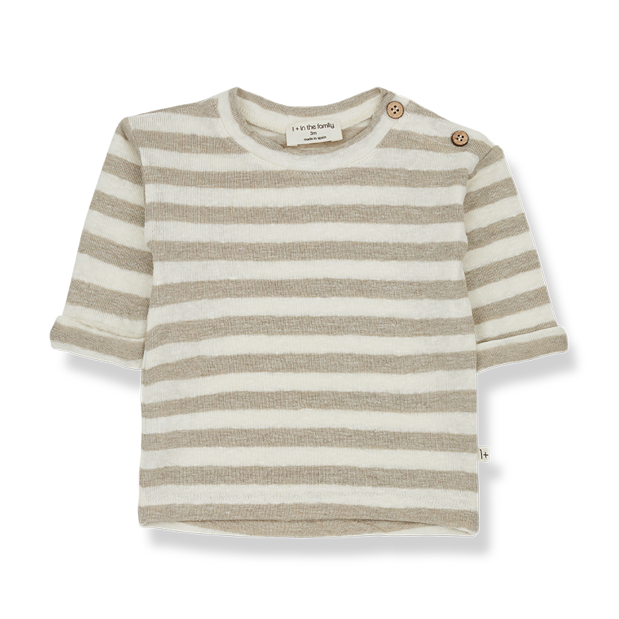 Mikel Stripped Top - Beige