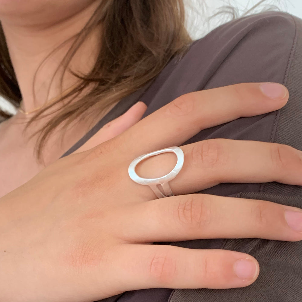 La Cala Oval Ring Silver