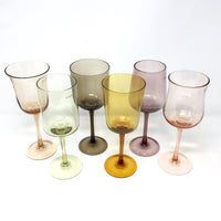 Desigual Wine Glasses Amber & Pink Mix