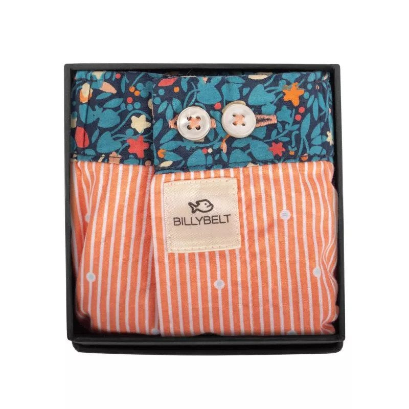 Cotton Boxer Shorts in Pinky Stripes