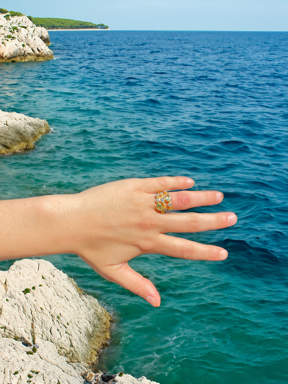 Radzi Ring Green Amethyst