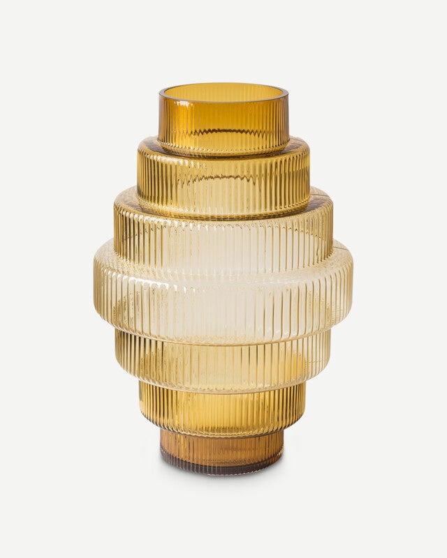 Vase Steps Amber Small