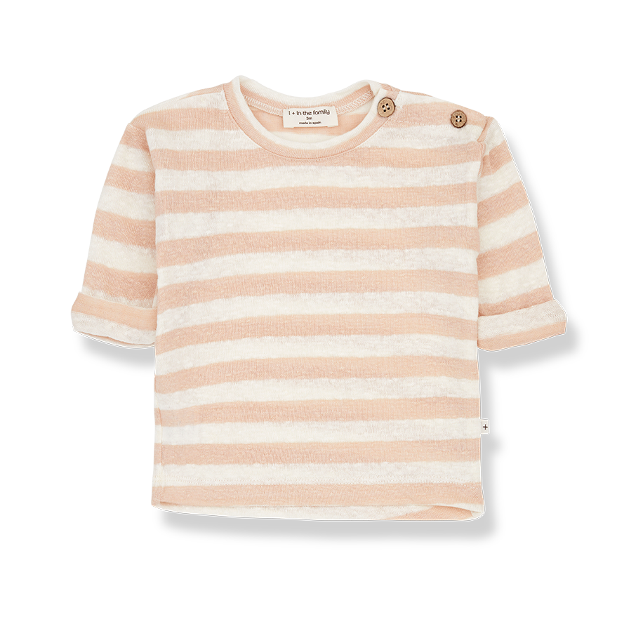 Mikel Stripped Top - Rose