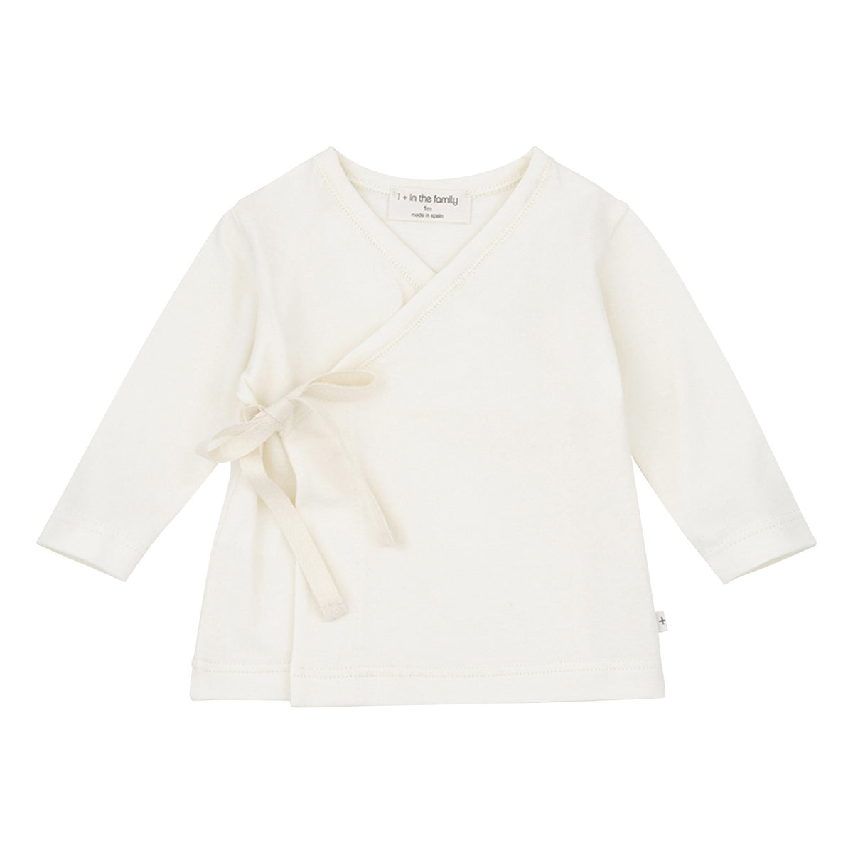 white cross top with ribbon tie for baby