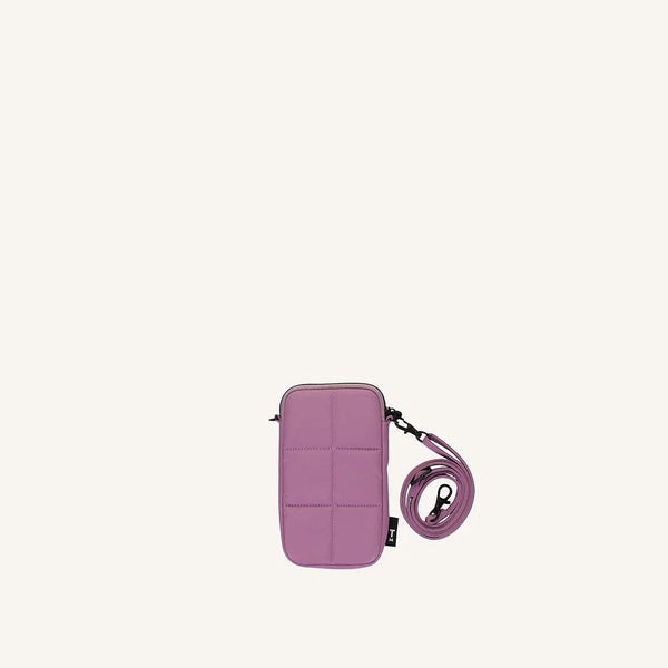 Puffy Phone Pouch Pale Pansy