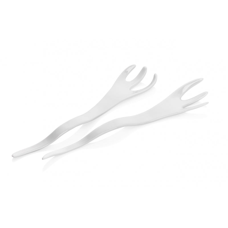 White Salad Servers