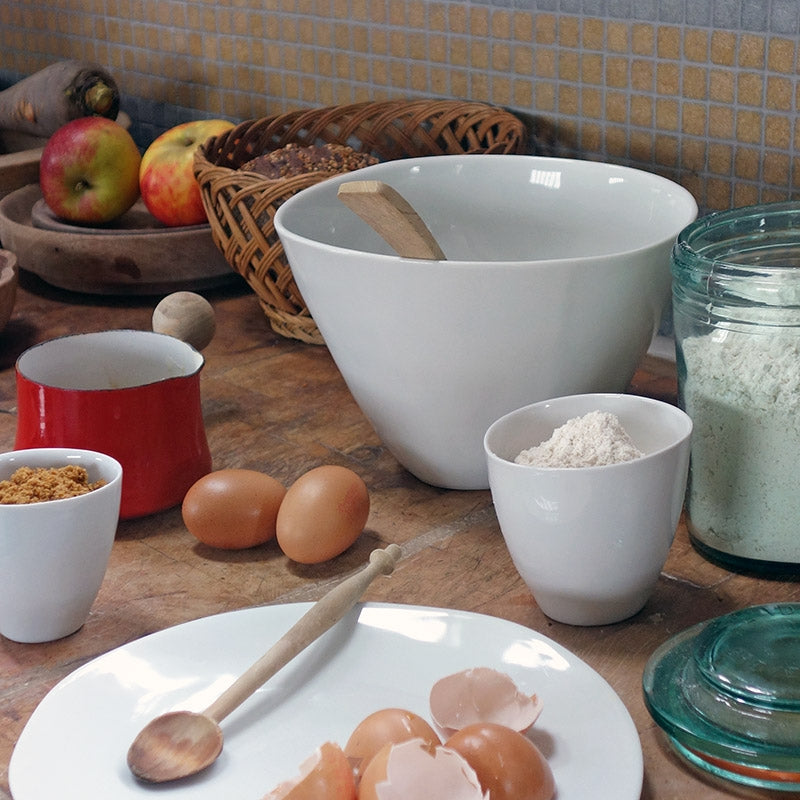 White Famished Large Salad Bowl