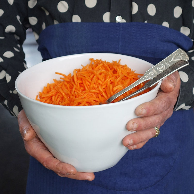 White Famished Large Salad Bowl