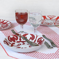 Zarafshan Red Soup Plate