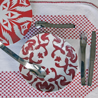 Zarafshan Red Soup Plate