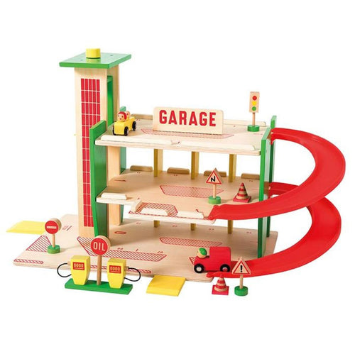 Wooden toy garage designer childrens toys large model garage