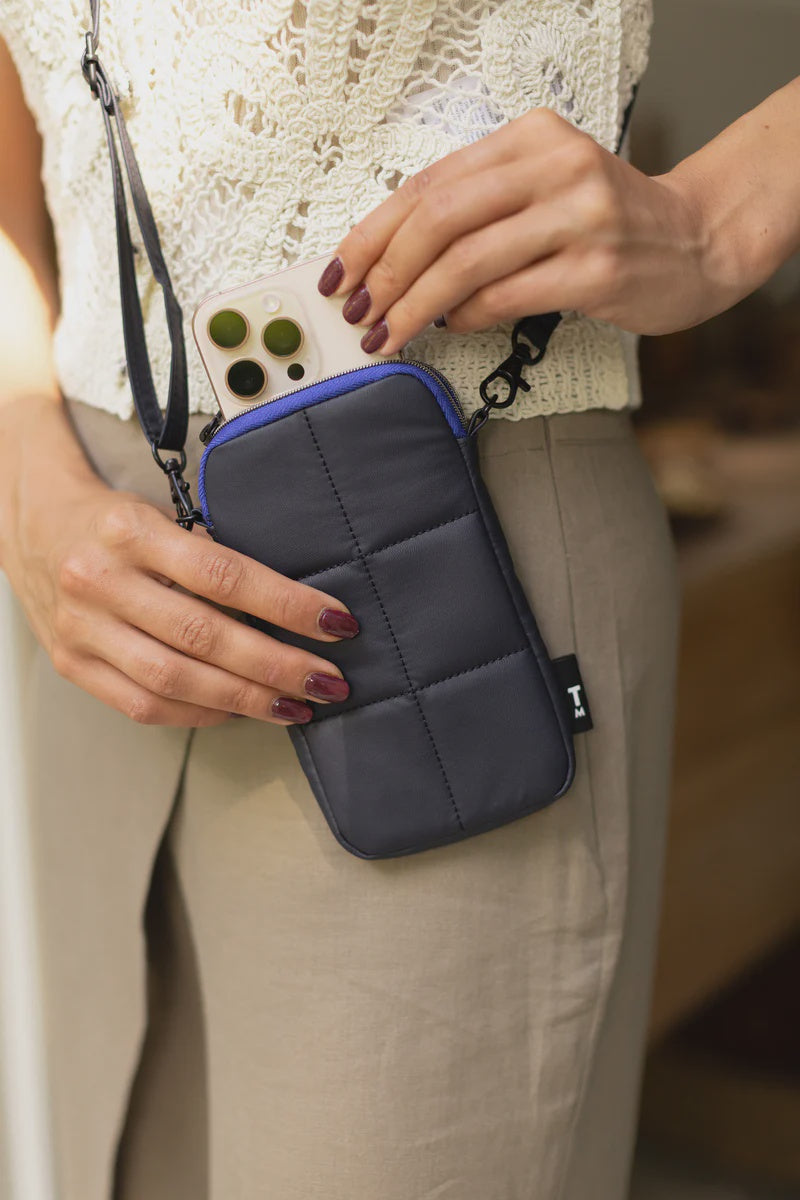 Luce Puffy Phone Pouch - Night Blue