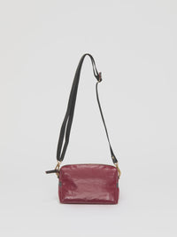 Mini Linen Shoulder Bag Cherry