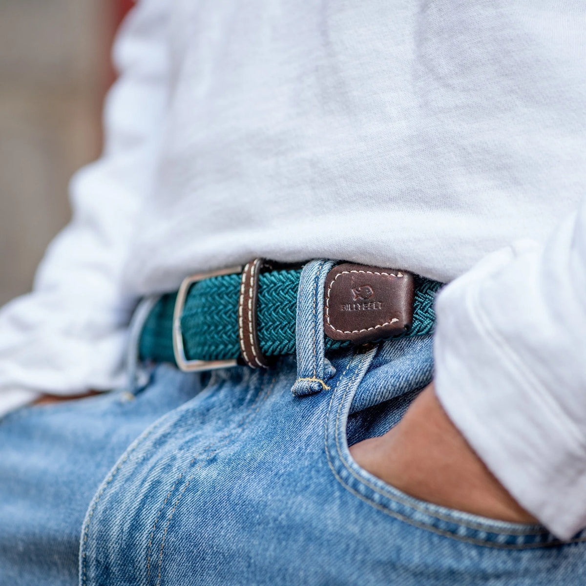 Braided Belt - Caribbean Blue