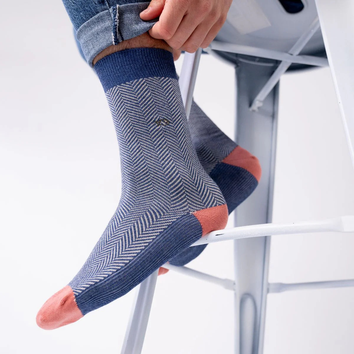 Cotton Socks Herringbone-Disko