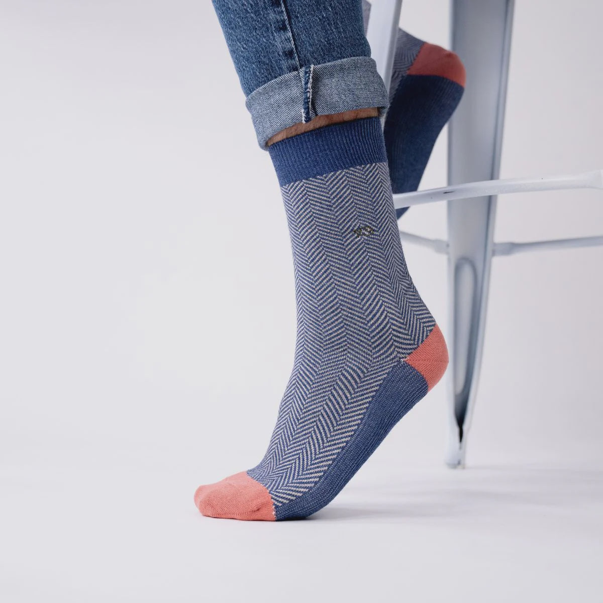 Cotton Socks Herringbone-Disko