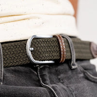 Braided Belt - Khaki Green