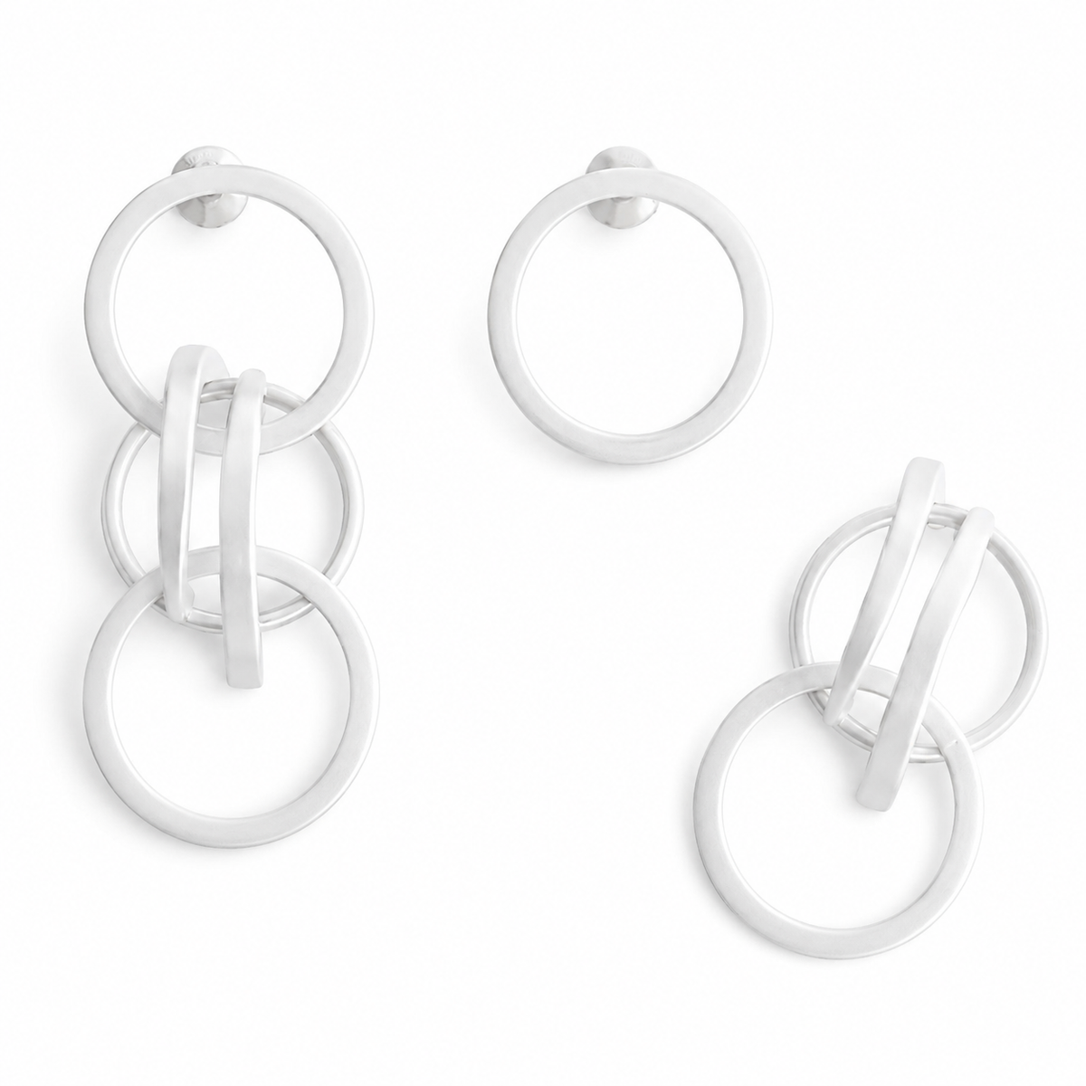 Day into Night Earrings Silver