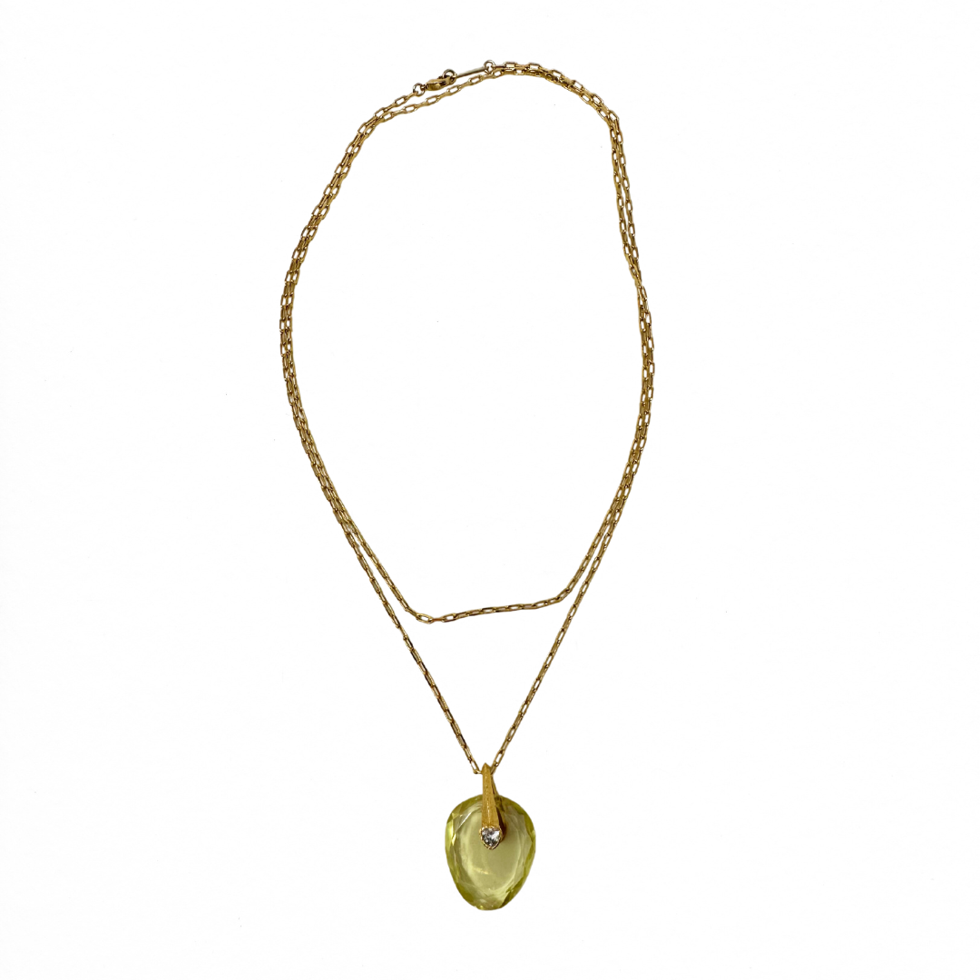 Axel Multi Position Lemon Quartz Necklace