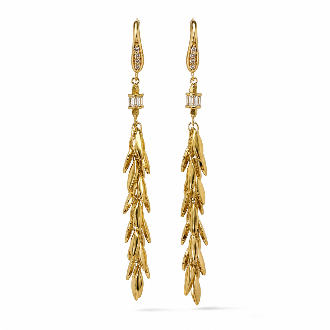 Charlize Earrings Long Gold