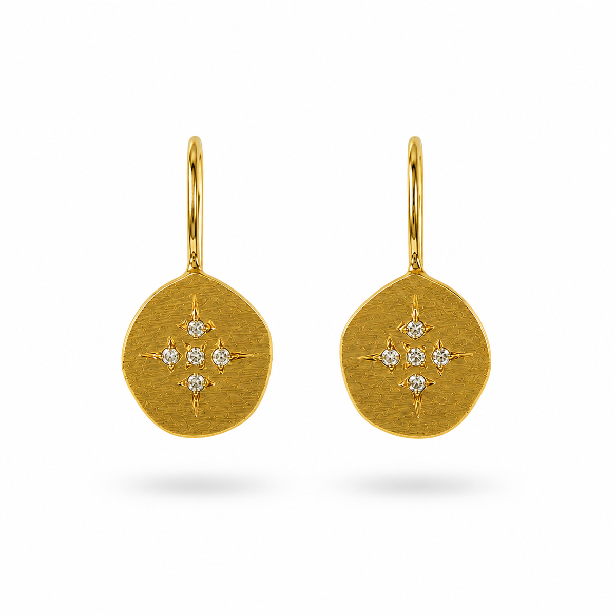 Cross Small Medallion Earrings