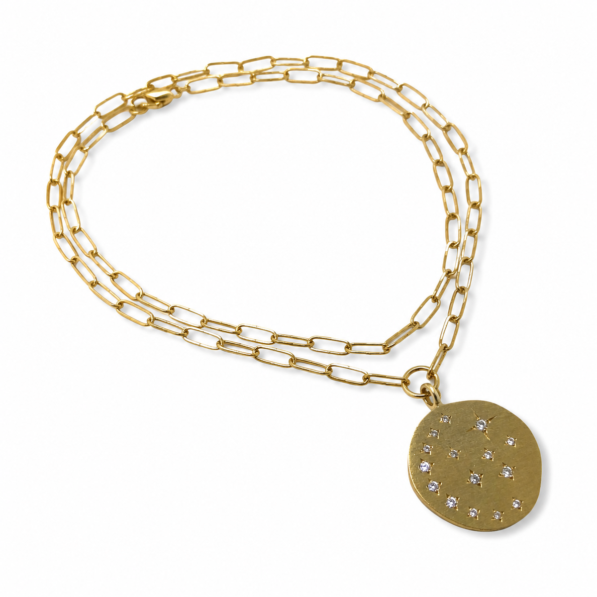 Falcon Multiposition Moonlight Short Medallion Necklace/Bracelet