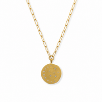 Falcon Multiposition Moonlight Short Medallion Necklace/Bracelet