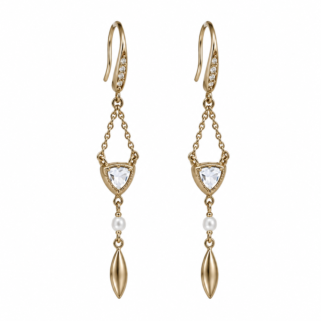 Heritage Bo Lounge Pearl Earrings Gold